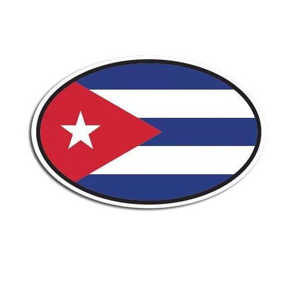 Cuba Oval Sticker Decal