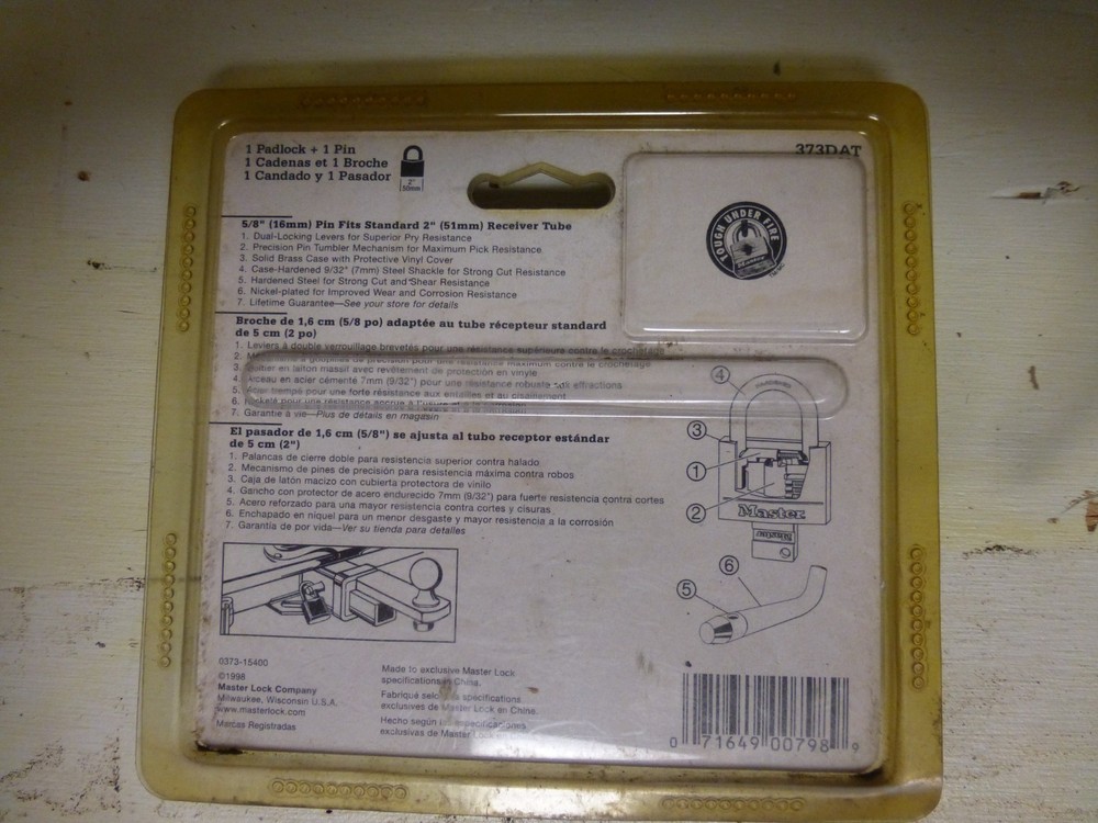 Master Lock 373DAT Class III/IV Receiver hitch lock