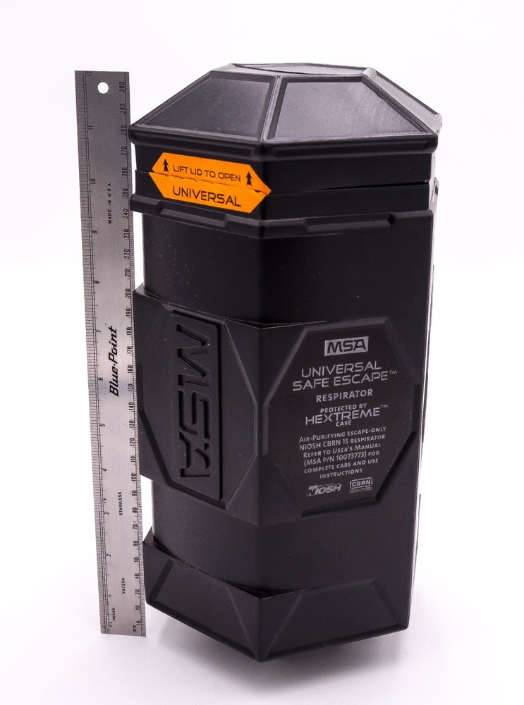 MSA UNIVERSAL SAFE ESCAPE NIOSH MODEL #10073773 (READ DESCRIPTION) Sealed Case