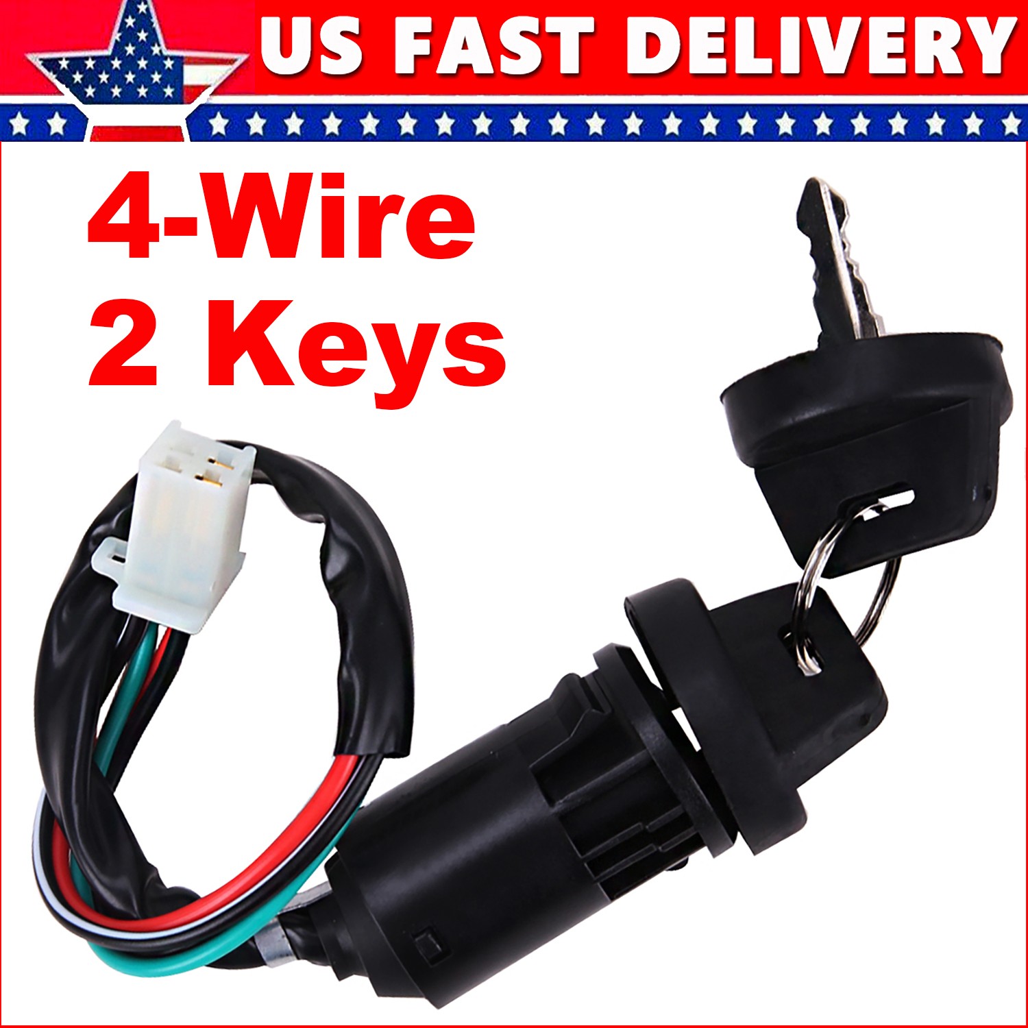 IGNITION KEY SWITCH FOR 110cc 125cc CHINESE QUAD ATV TAOTAO KANDI COOLSTER