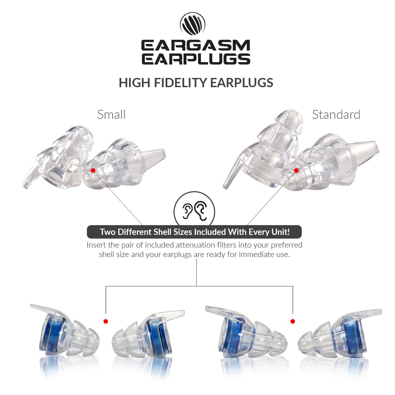 Eargasm High Fidelity Earplugs with Premium Gift Box Packaging