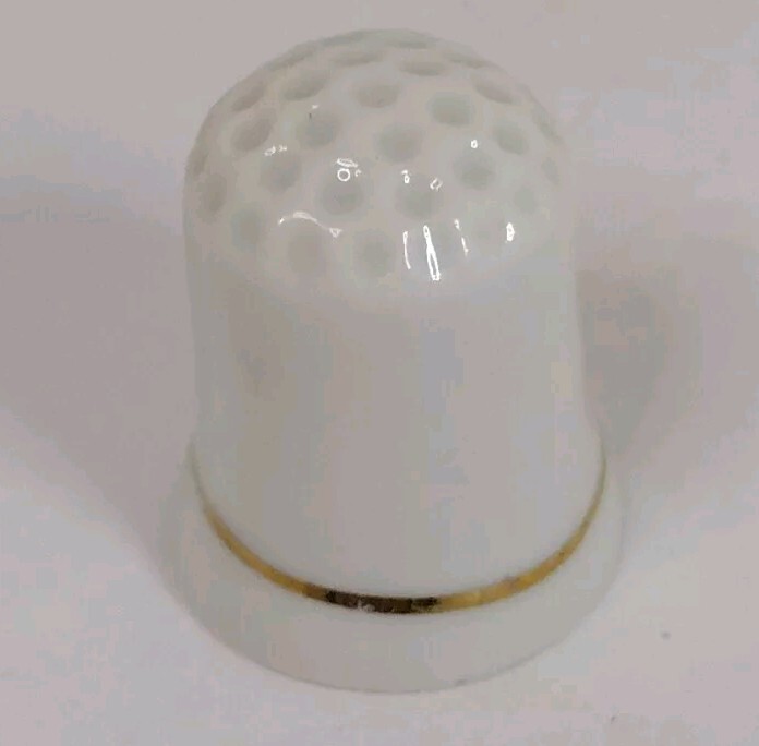 Coca Cola Porcelain Thimble Gold Trim