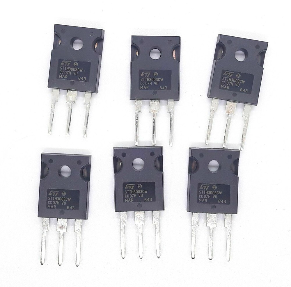 STMicroelectronics STTH3003CW Diode Array GP 300V 15A TO247-3 Six Pieces