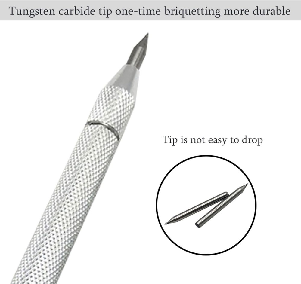 Versatile Marking Tool Kit - 4 Metal Scribes with 24 Replacement Tips Included