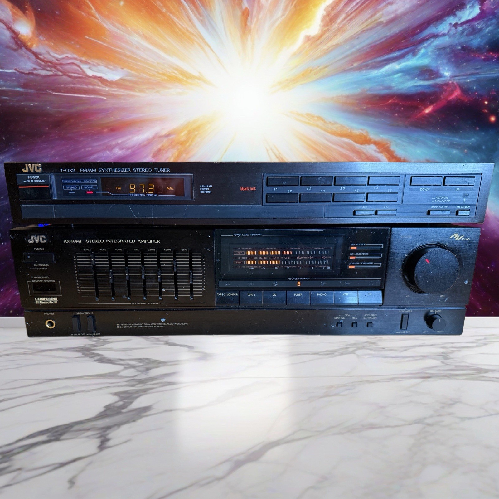 JVC AX-R441 Stereo Integrated Amplifier +JVC T-GX2B Tuner Fully Tested 65WPC 🎶