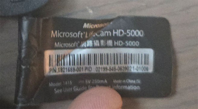 MICROSOFT LIFECAM HD-5000 WEB CAMERA