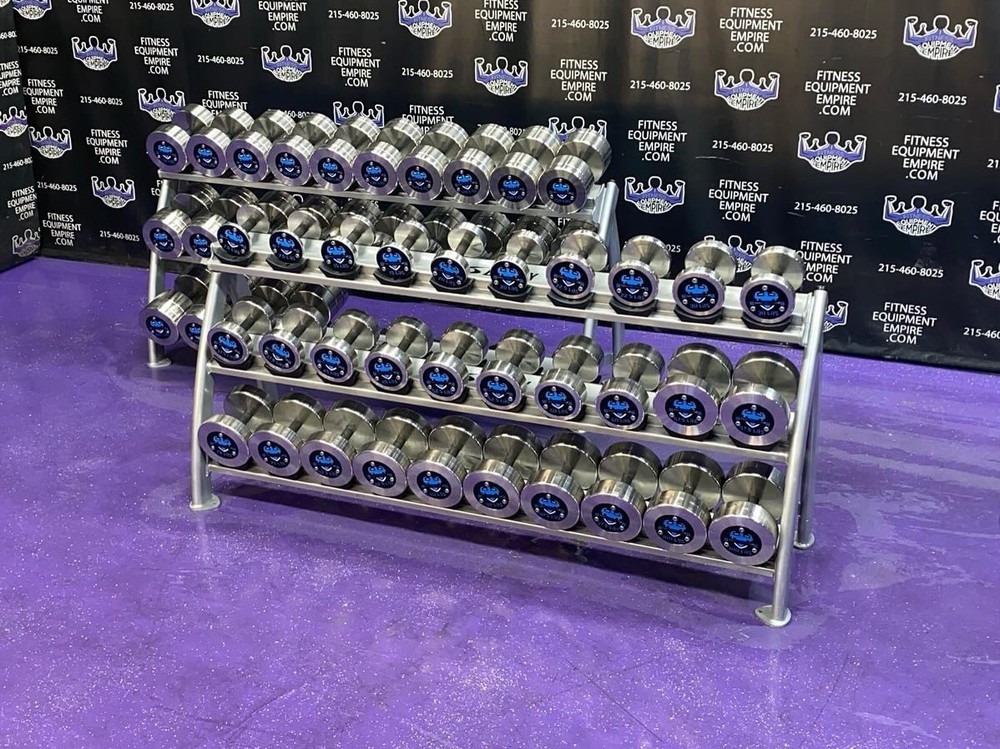 Watson Chrome Dumbbell Set w / Rack - HIGHEST QUALITY DUMBBELLS