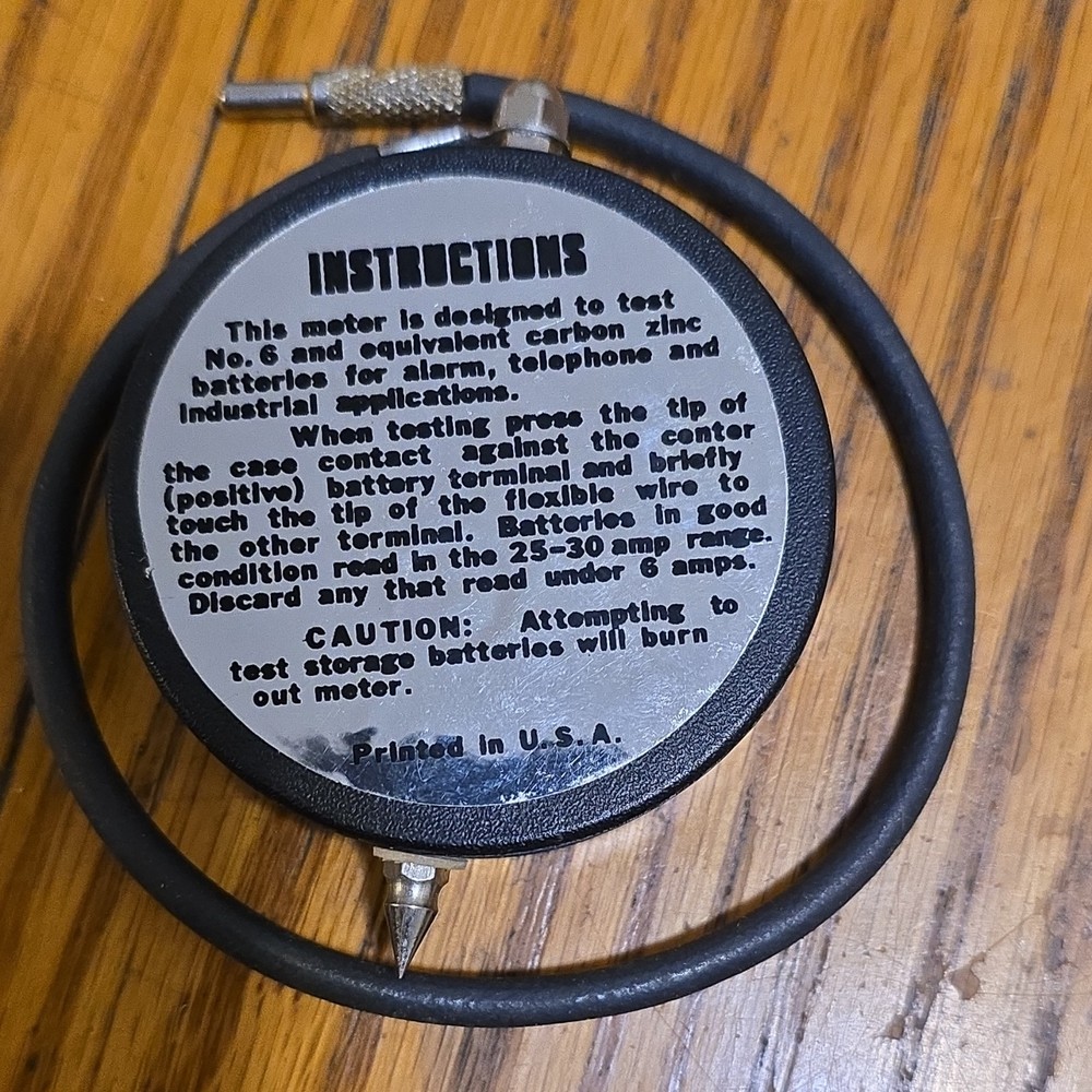 ADEMCO Ammeter Panel Meter for Battery Testing, Measures Amperes, Includes Cable