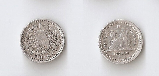 Guatemala 1/2 medio real 1890