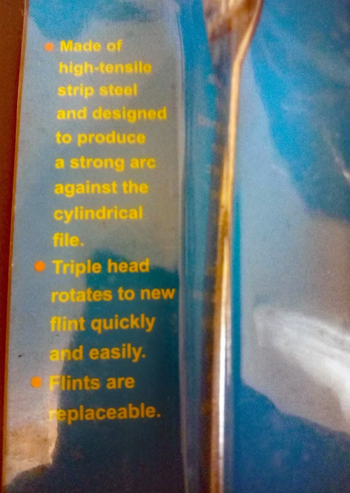 New in Factory Packaging Three Welder's Flint Striker Multiple Rotating Flints