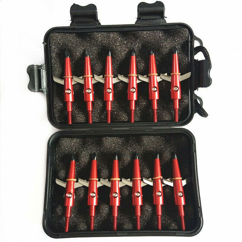 Hottest 12Pcs Swhacker Hunting Broadheads 100Gr 2-Sharp Blade Crossbow Tips