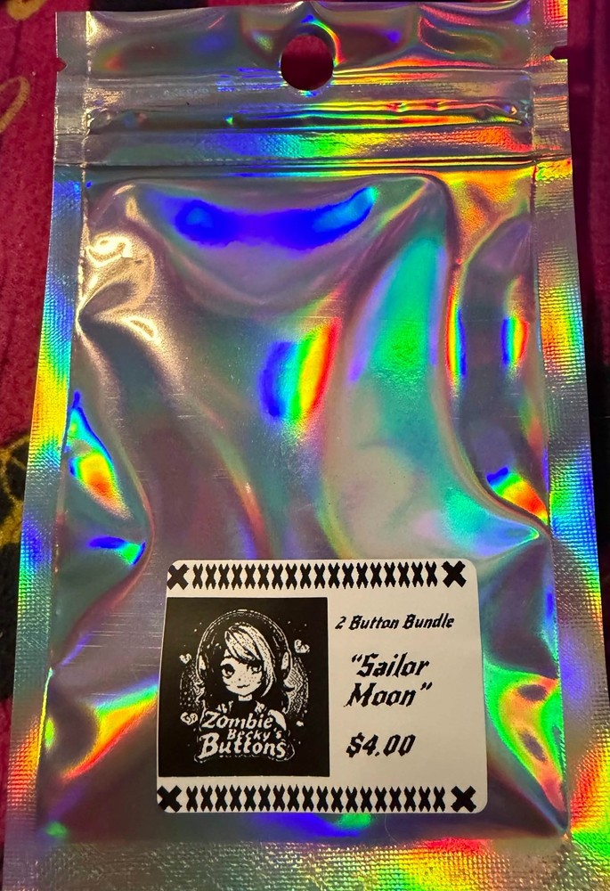 Zombie Becky's Buttons 2 Button Bundle Sailor Moon