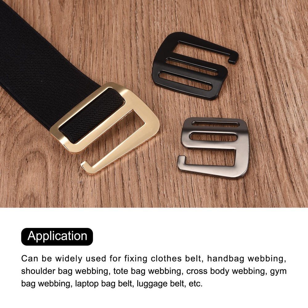 1.26" Webbing Release G Hook Buckle Adjuster for Backpack Strap 4Pcs Matte Black