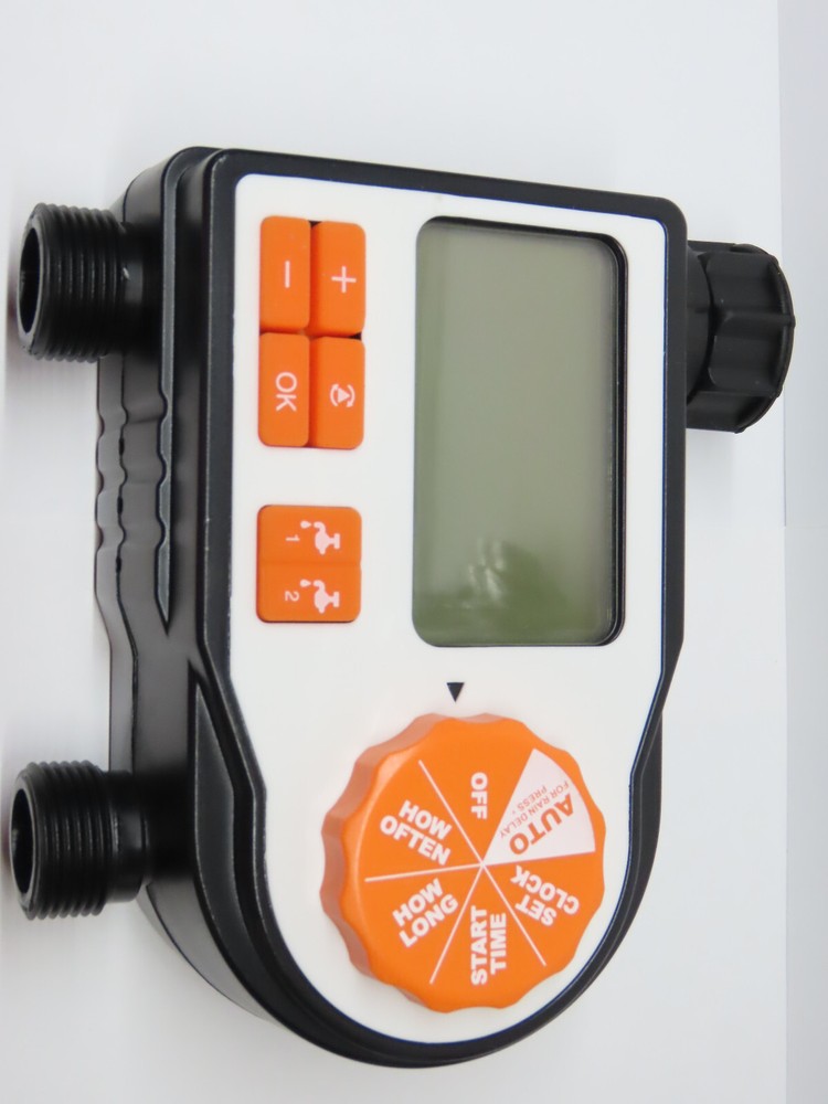 Digital Hose Timer Garden Drip Irrigation controller sprinkler watering orange