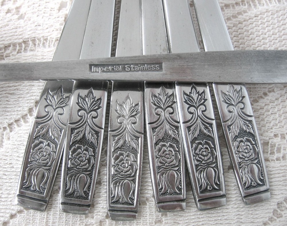 YOUNG ROSE Stainless Flatware IMPERIAL Spoons
