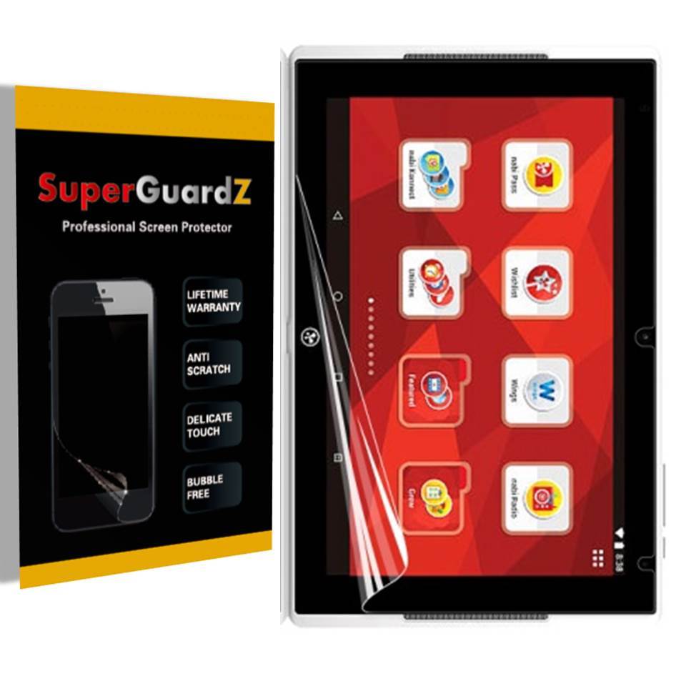 4X SuperGuardZ Clear Screen Protector Shield Guard Armor For Nabi Elev 8