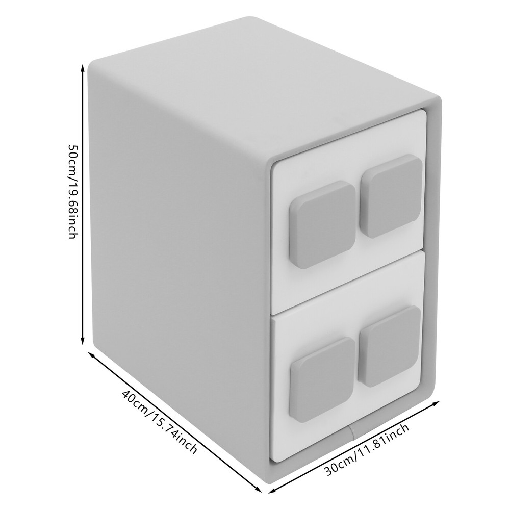 Bedside Table, Minimalist End Table With 2 Drawers, Bedside Table for Bedrooms