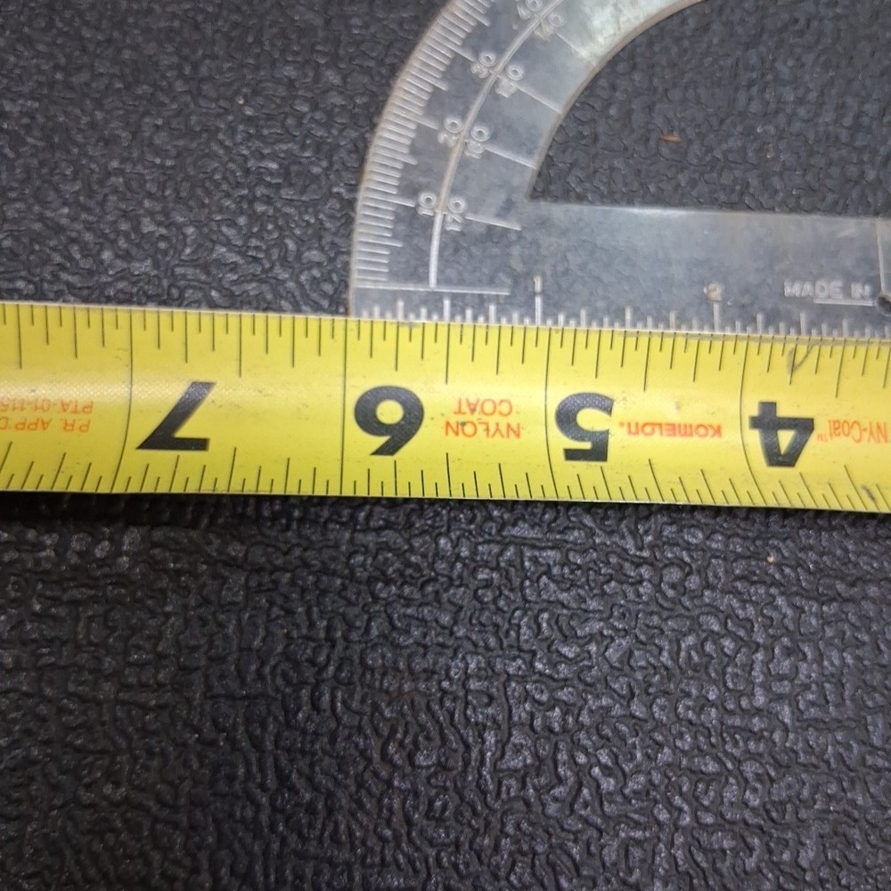 Vintage Clear Plastic Angle Finder 6" Protractor Measuring Tool