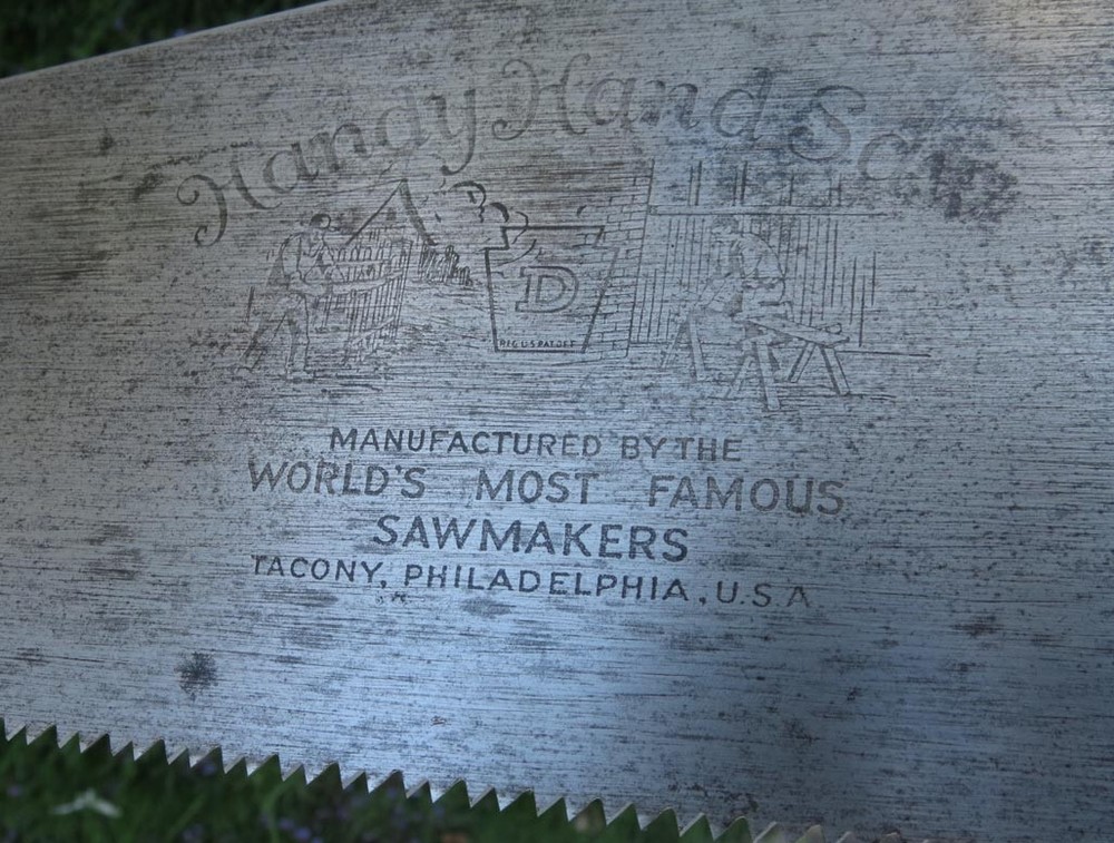 DISSTON HANDY HAND CC SAW – Great Etch - Hand Sharpened