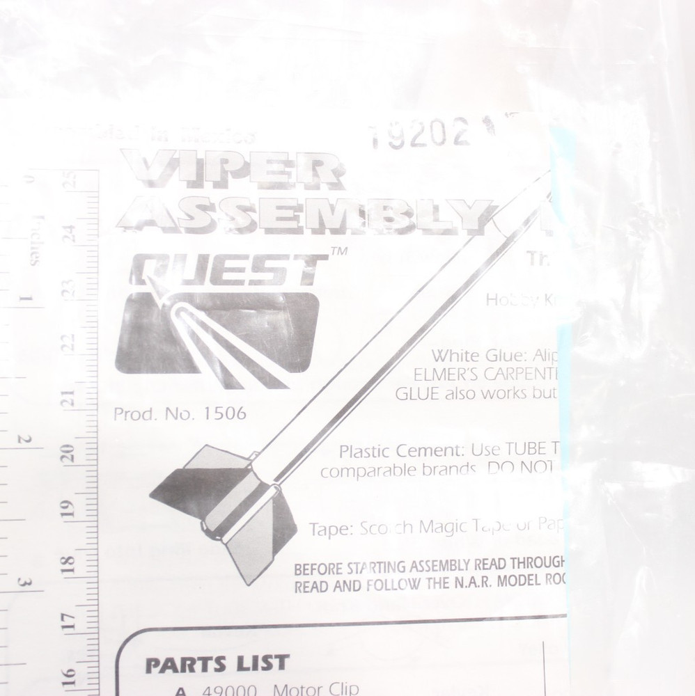 Quest Viper Model Rocket Kit #1506