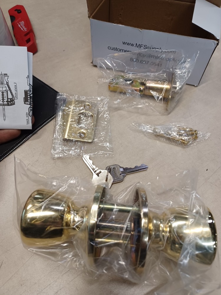 MFS Deadbolt Lock Polished Brass 35241