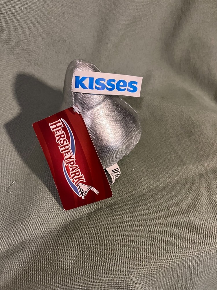 HERSHEY 4" Plush Stuffed Silver Kiss , New with Tag!