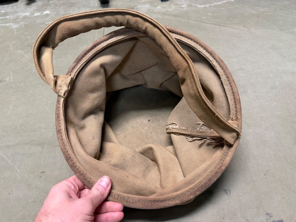 ORIGINAL WWI WWII US ARMY M1910 WATER COLLAPSIBLE FOLDING BUCKET-DATED 1918