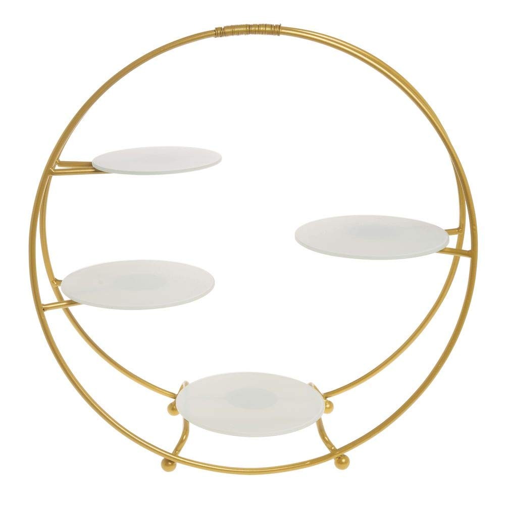 SRG4 OVAL 4TIER BUFFET STAND GOLD