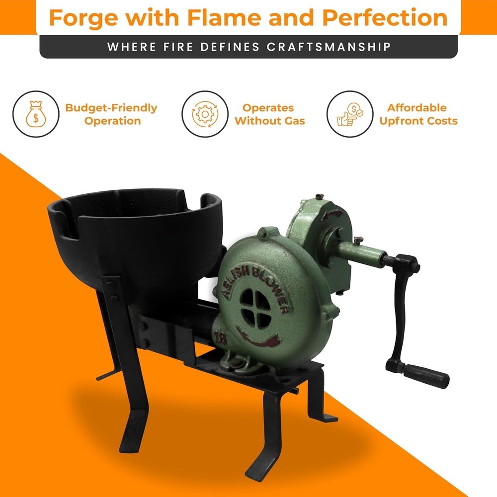 Simond Store Blacksmithing Coal Forge Furnace with Hand Blower