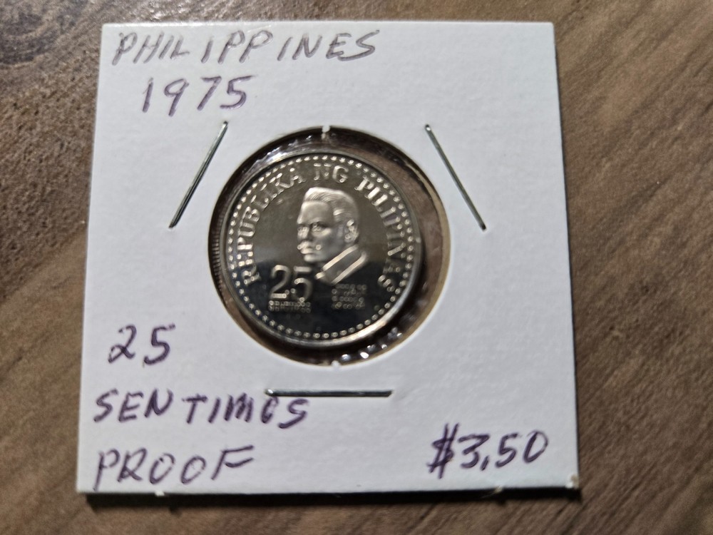 1975 Philippines, Proof 25 Centimes