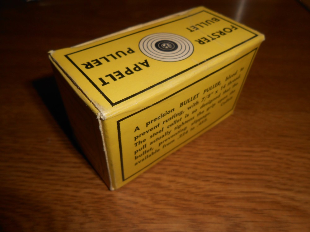 New NIB NOS Vtg Forster-Appelt Bullet Puller for Reloading Press