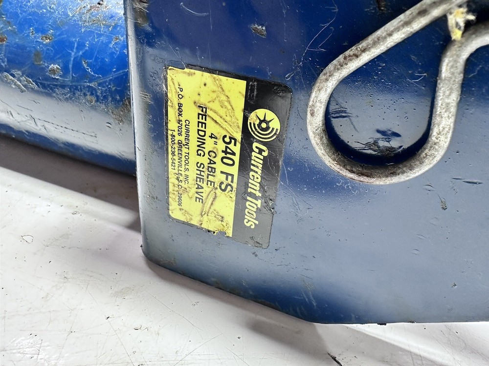 CURRENT TOOLS 540FS 4" CABLE FEEDING SHEAVE #1