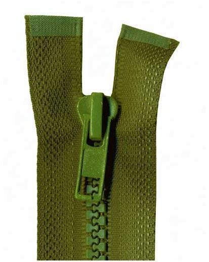 55cm Khaki Open End Chunky Zip