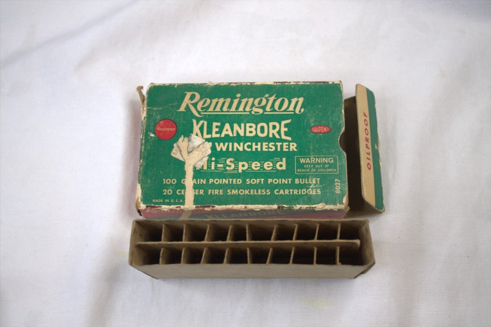 Kleanbore .270 Winchester ammo Shell Box EMPTY Vintage 100 Grain soft Point