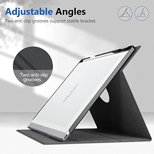 ENET-CASE Case for Remarkable 2 Paper Tablet- Multi-Viewing Adjustable Black