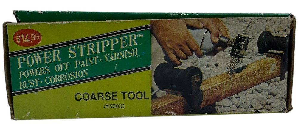 Power Stripper Coarse Tool Medium-Heavy Use Remove Paint Rust Fits ¼" + ⅜" Drill