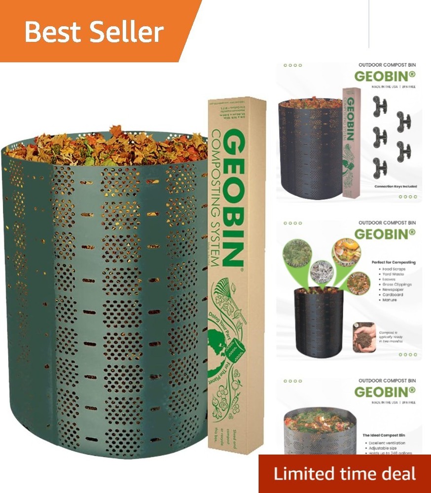 Easy Assembly 246 Gallon Compost Bin - Expandable Design for Maximum Ventilation
