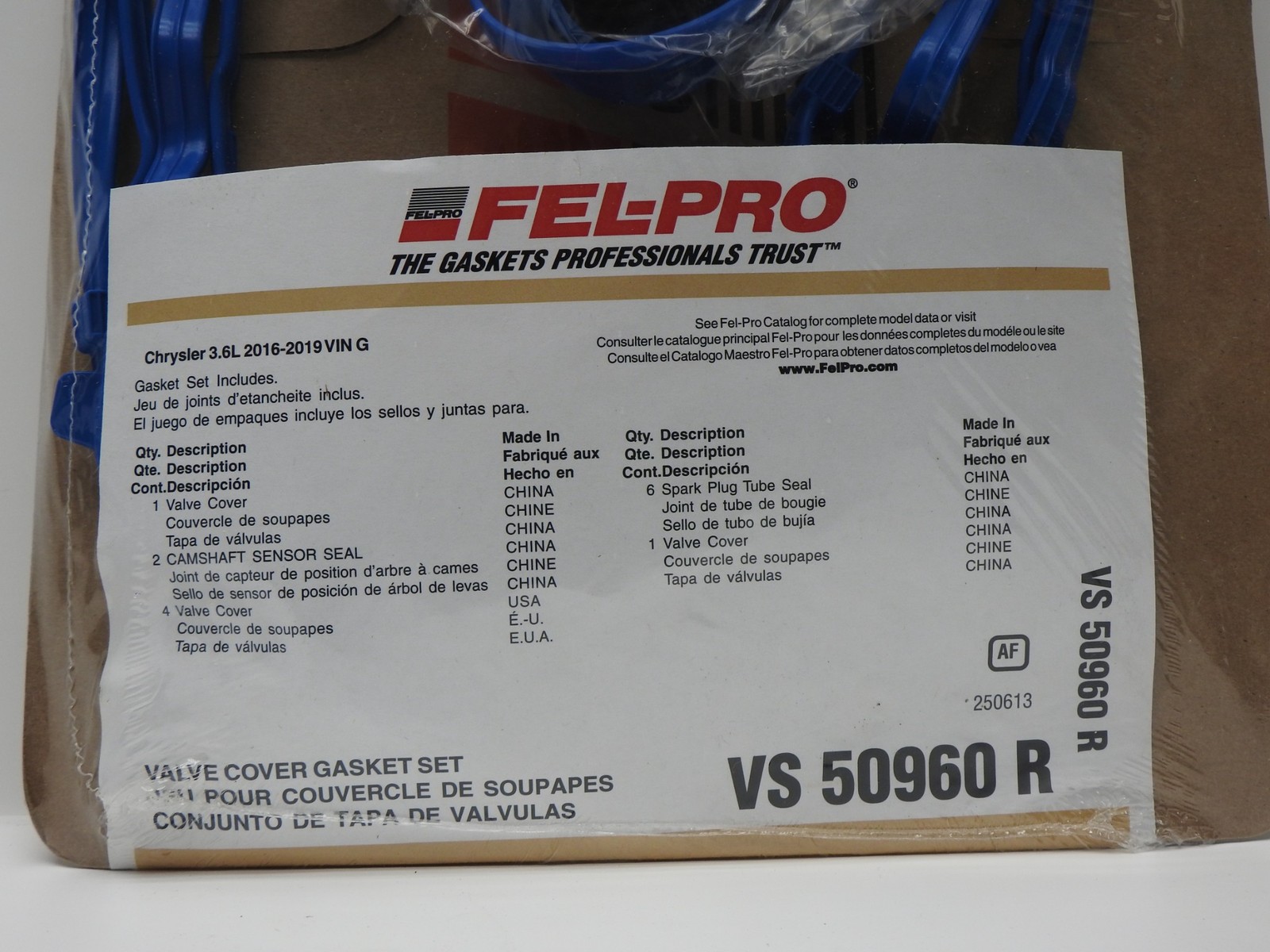 Fel-Pro VS 50960 R Valve Cover Gasket Set For Chrysler Dodge Jeep Ram 3.6L ~NEW~