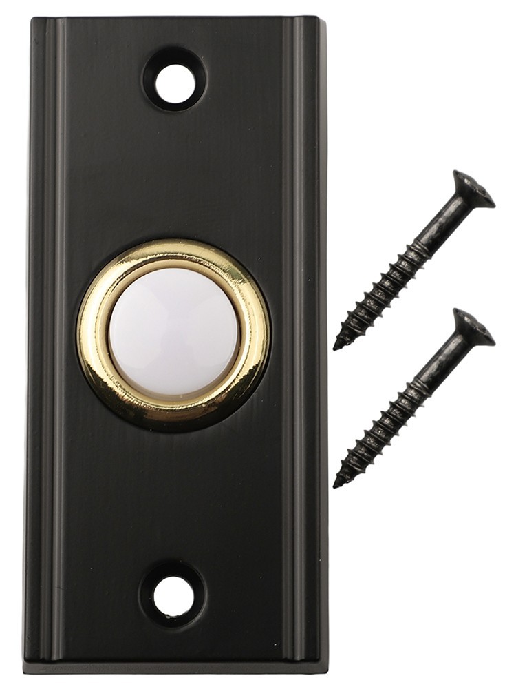 Sturdy Metal LED Doorbell Button Rectangular Shape Energy Efficient Lighting