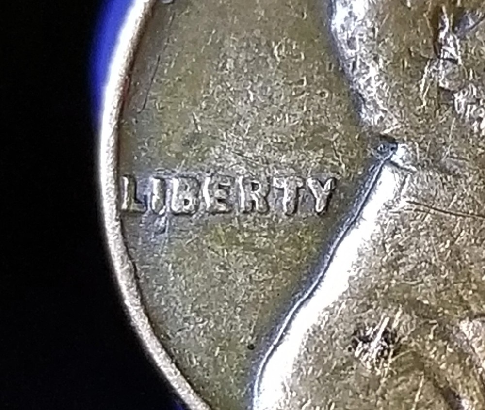 1947 P Lincoln Wheat Cent Strike Through Grease on Obverse Error Reverse Error