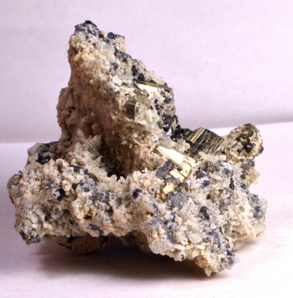 #8542 Sphalerite, Calcite, Pyrite - Bulgaria