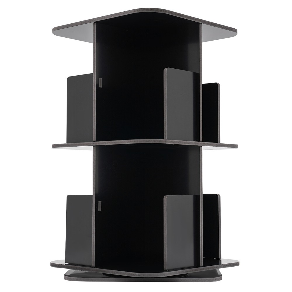 360° Rotating 2-Tier Bookshelf for Small Spaces - Stylish Corner Storage
