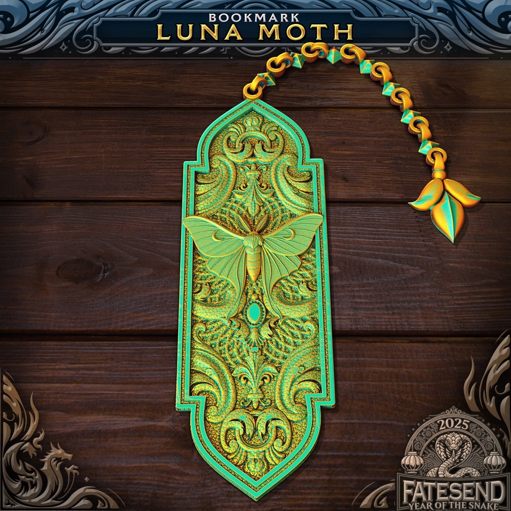 Luna Moth Bookmark -DnD Legion Terrain Scenery Tabletop