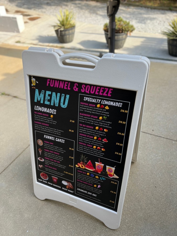 A-Frame Sidewalk Signs – Custom Printed, Your Design, Both Sides