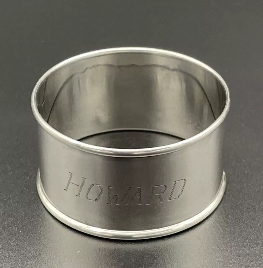 Gorham Sterling Silver Napkin Ring Name Engraved “HOWARD”