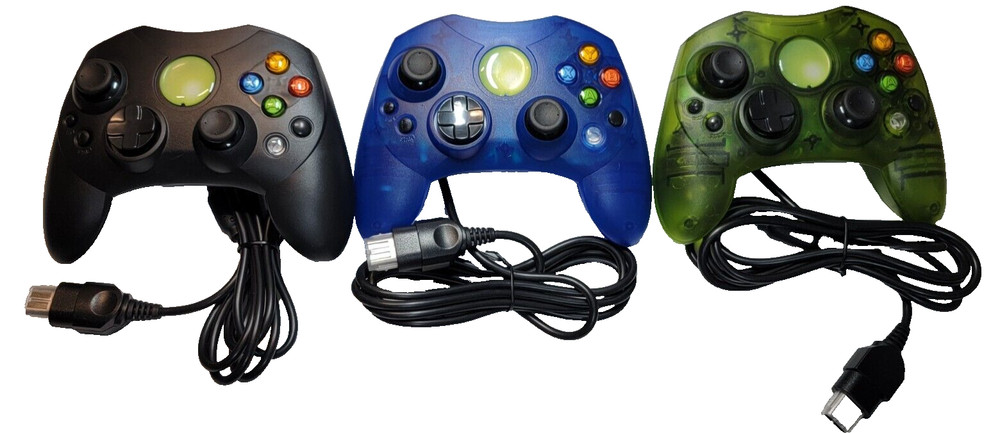 Wired  S- type Controller - For The Original Microsoft XBOX multiple Colors