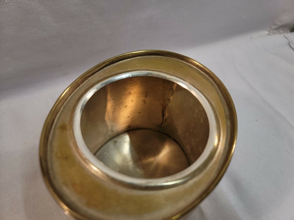 English Breakfast Tea Tin Container Silver Plated