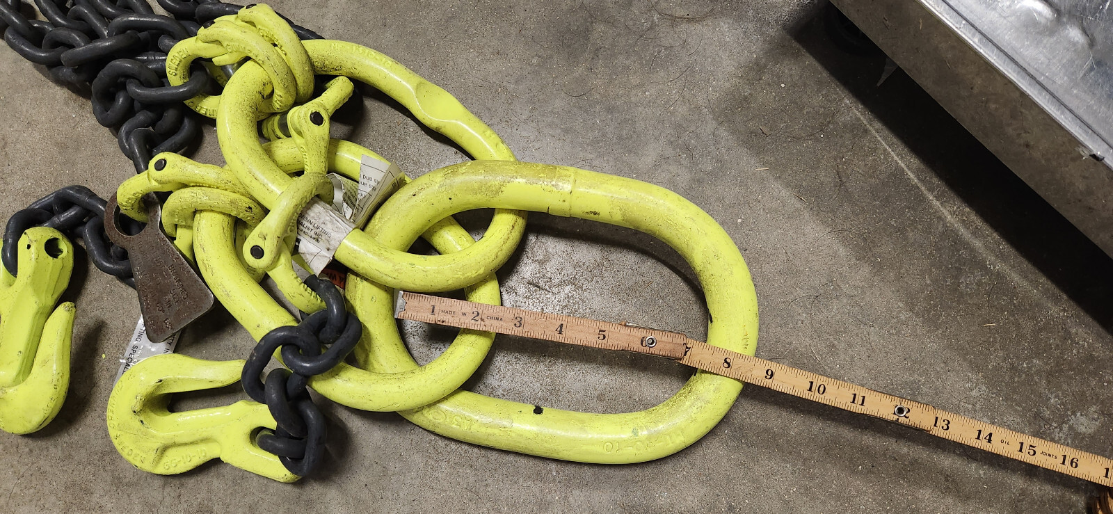 Gunnebo QOF 3/8" Chain 4'-6" Grade 100 4-Leg 22,900 Lb Basket Lifting Sling