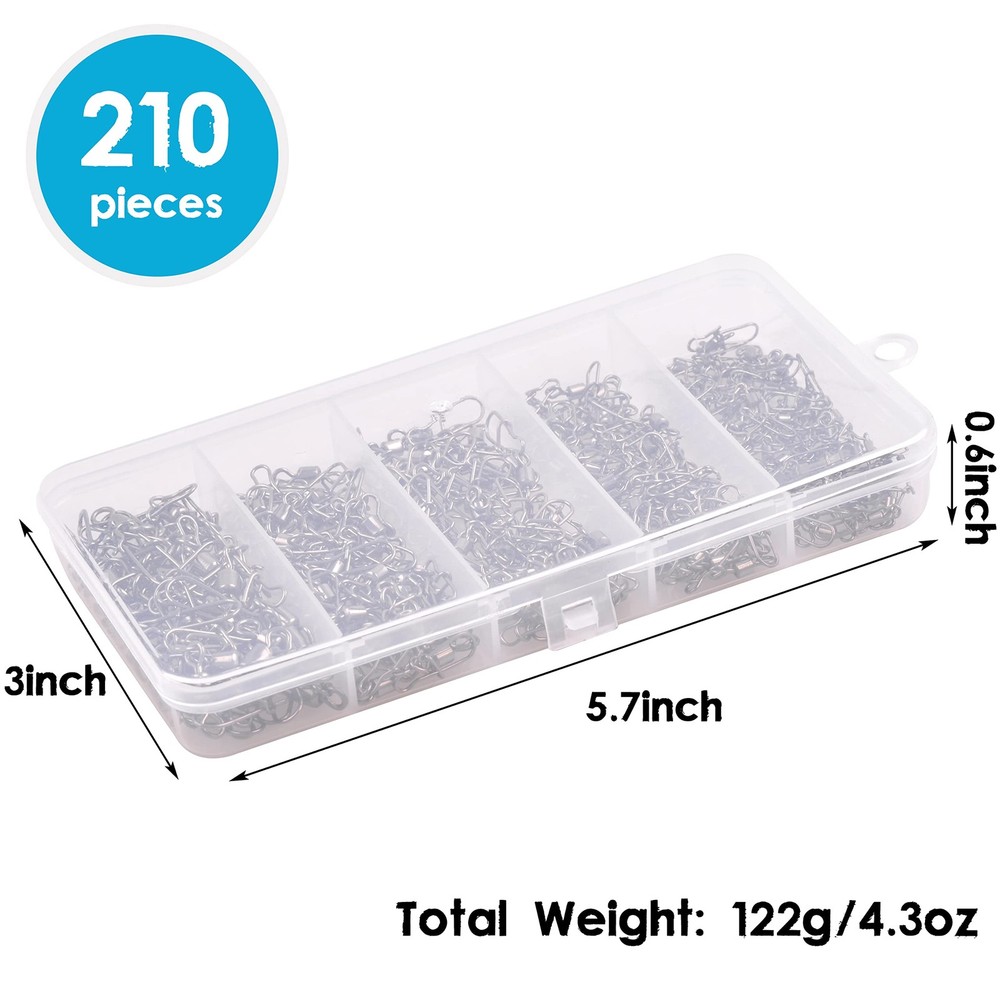 Rolling Barrel Swivel Snaps, 210pcs With Nice Snaps High Strength Copper and ...