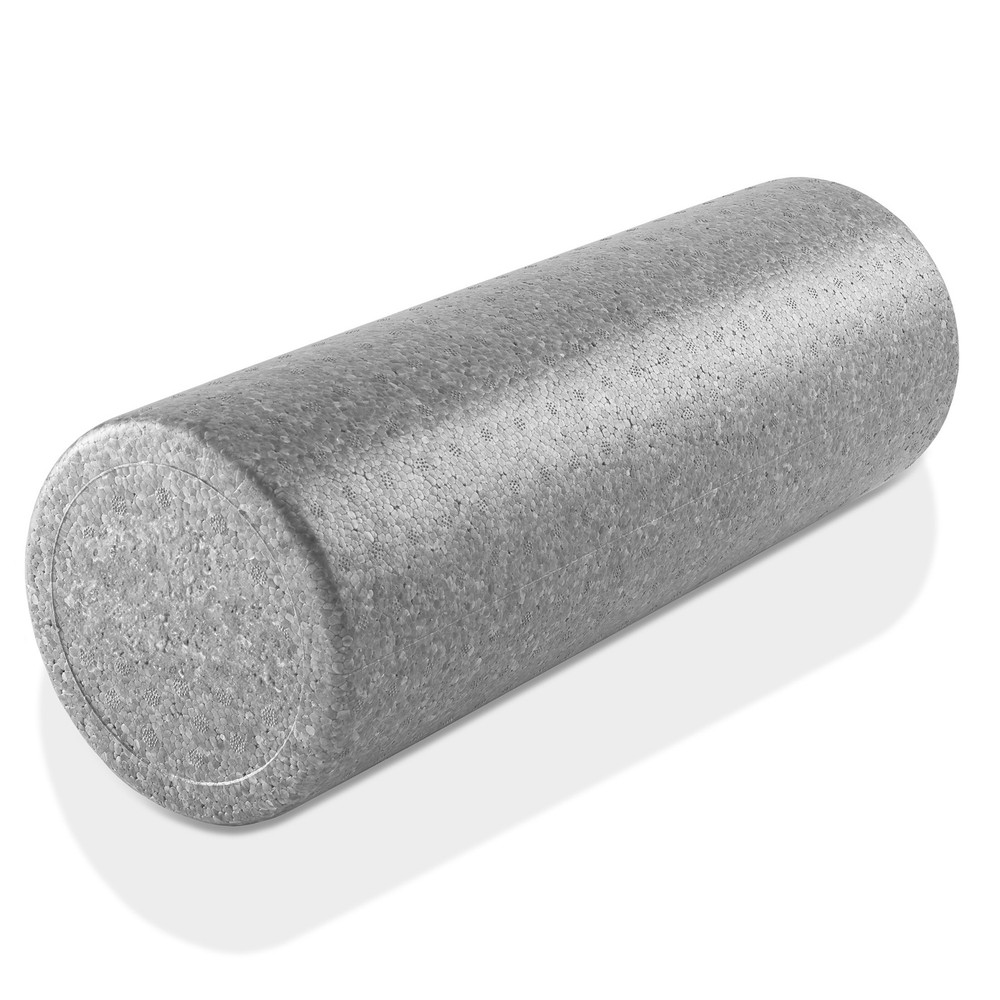 18" High-Density Foam Exercise Roller - Round Gray